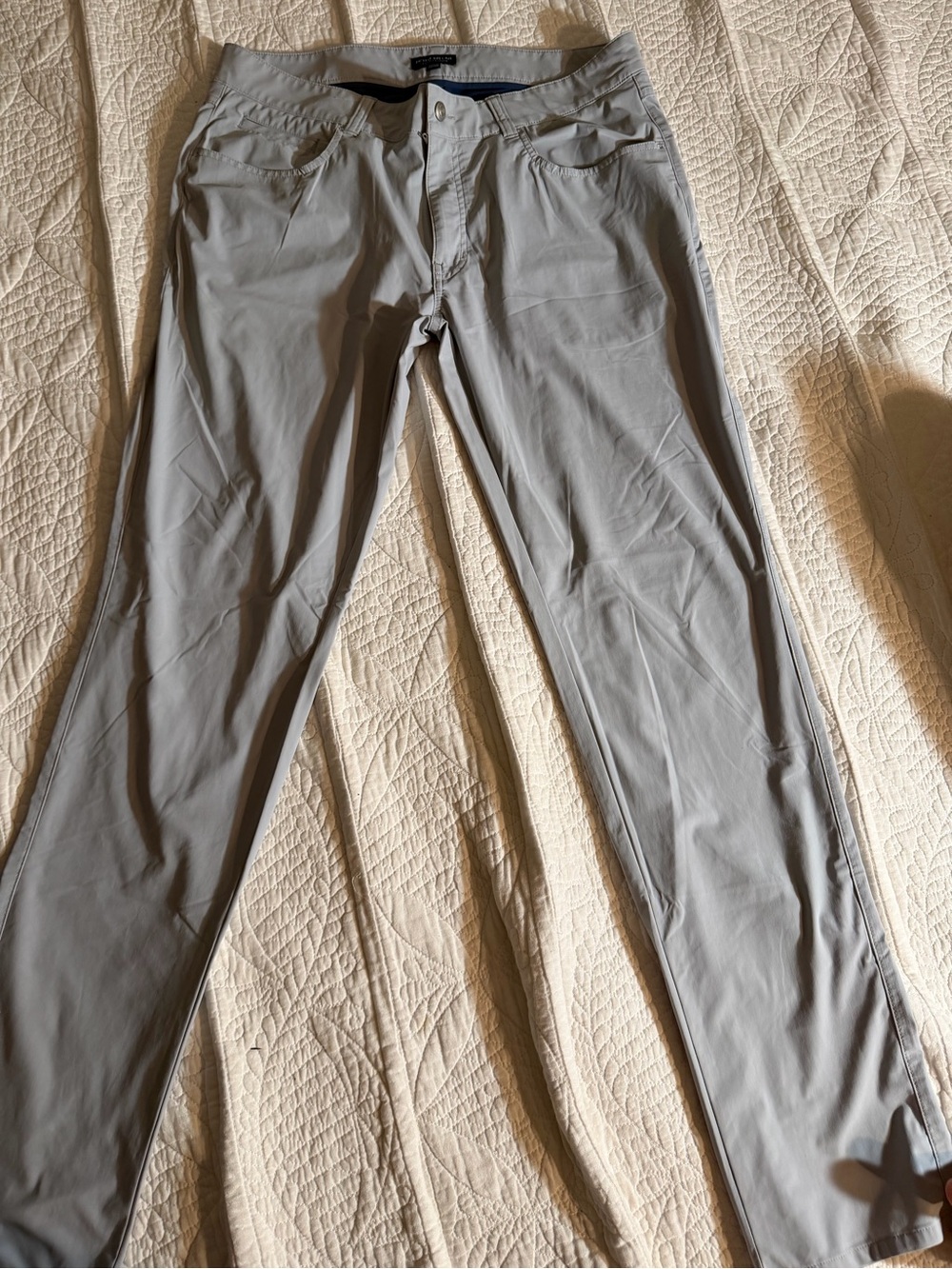 Peter Millar Light Gray Stretch Chinos